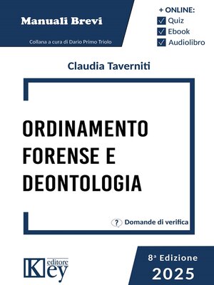 cover image of Ordinamento forense e deontologia 2025